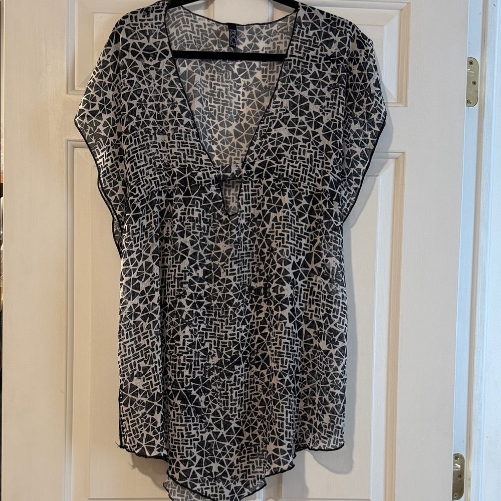 BECCA Monochrome Geometric Swim Coverup